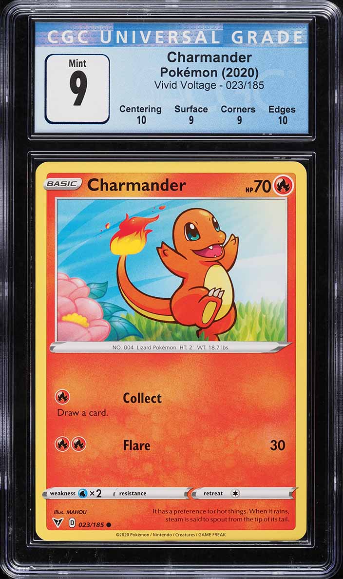 2020 Pokemon Sword & Shield Vivid Voltage Charmander #23 CGC 9 MINT