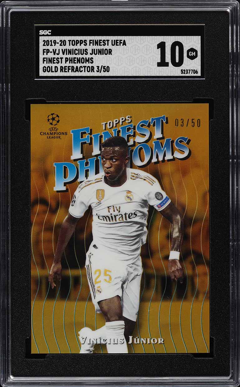 2018 Panini Treble Gold Vinicius Junior ROOKIE /25 #177 PSA 8 NM