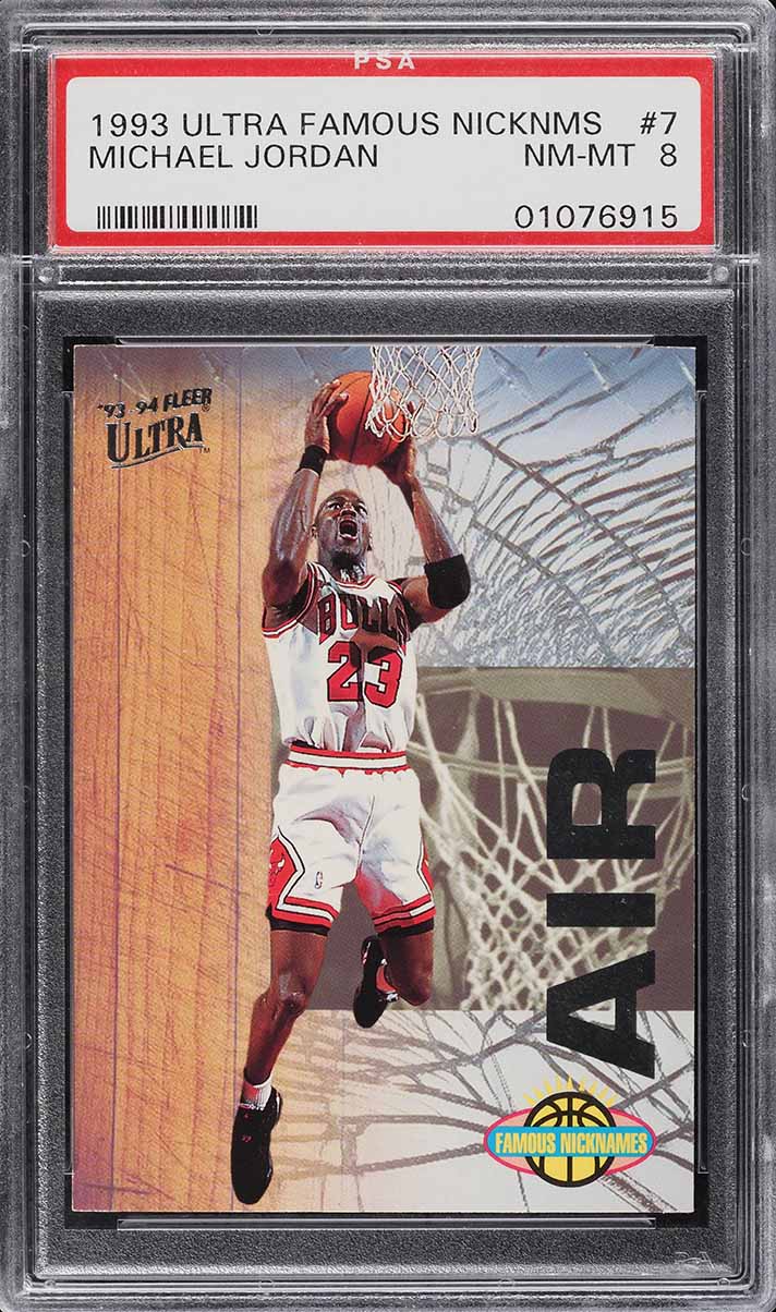 1993 Ultra Famous Nicknames Michael Jordan #7 PSA 8 NM-MT on
