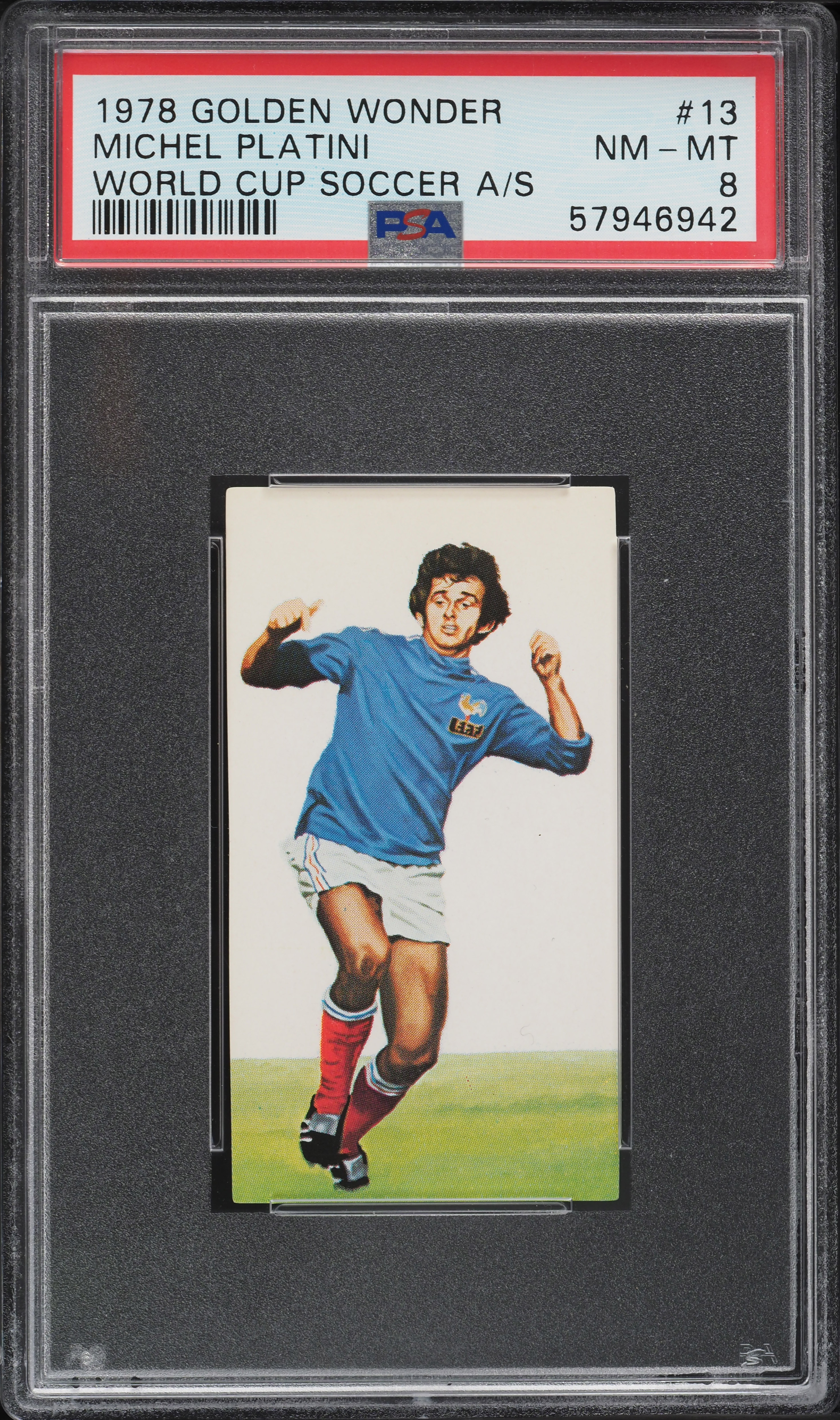 Sticker Michel Platini - Equipe De France 1978 - Panini - Collection Football Vintage