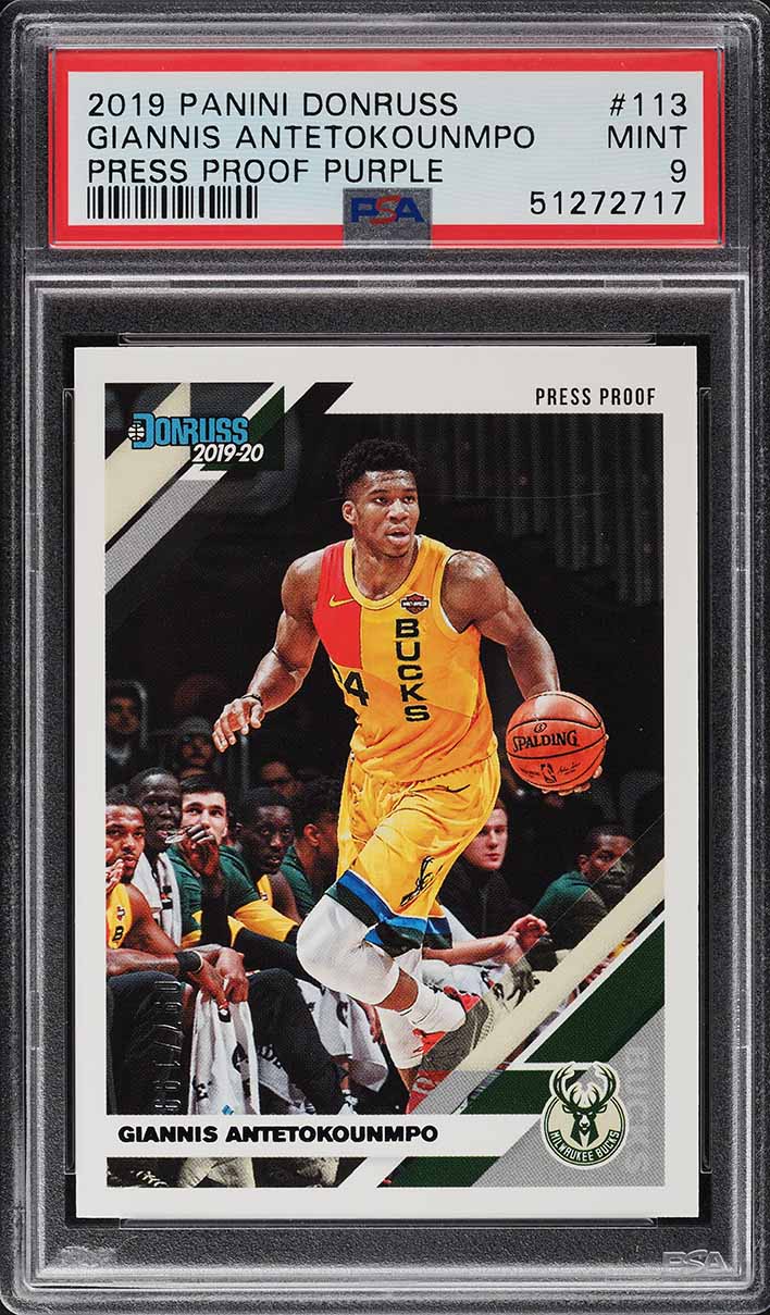 2019 Donruss Press Proof Purple Giannis Antetokounmpo /199 #113