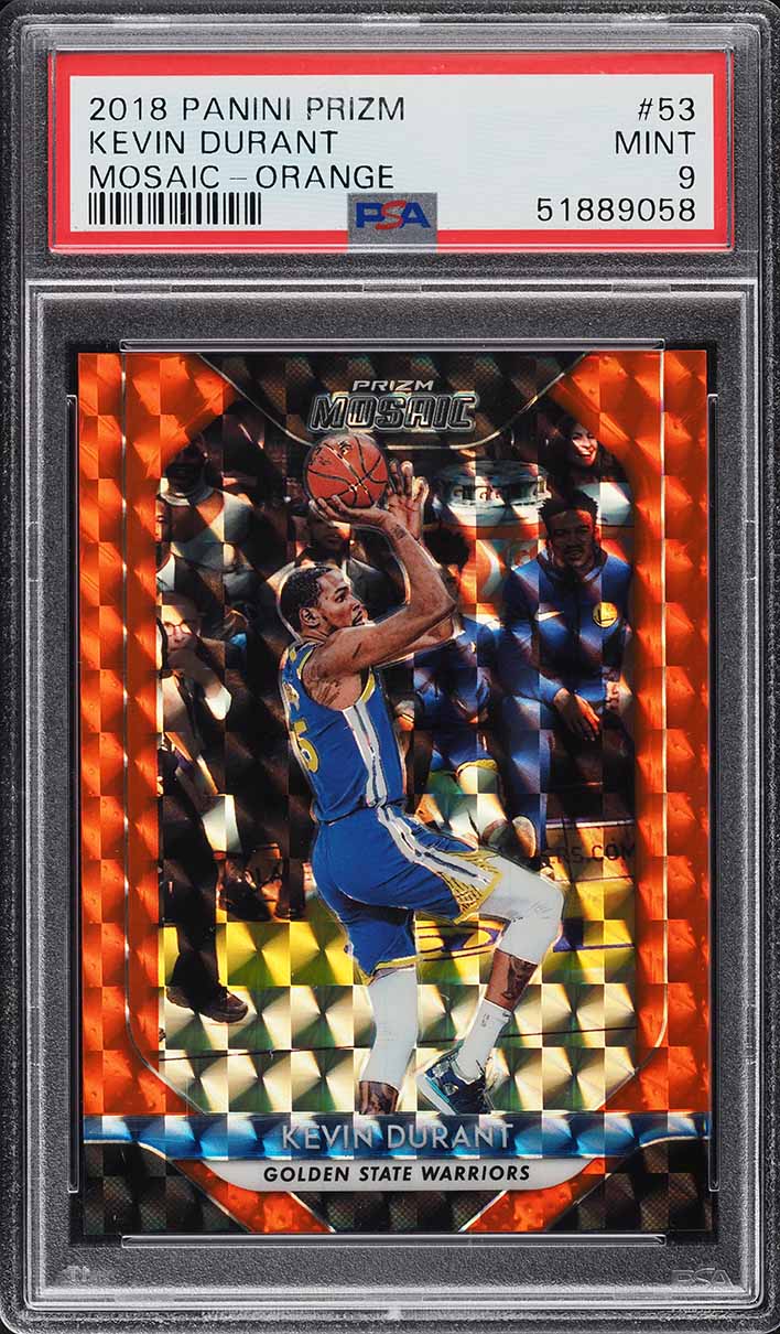 2018 Panini Prizm Mosaic Orange Kevin Durant /99 #53 PSA 9 MINT