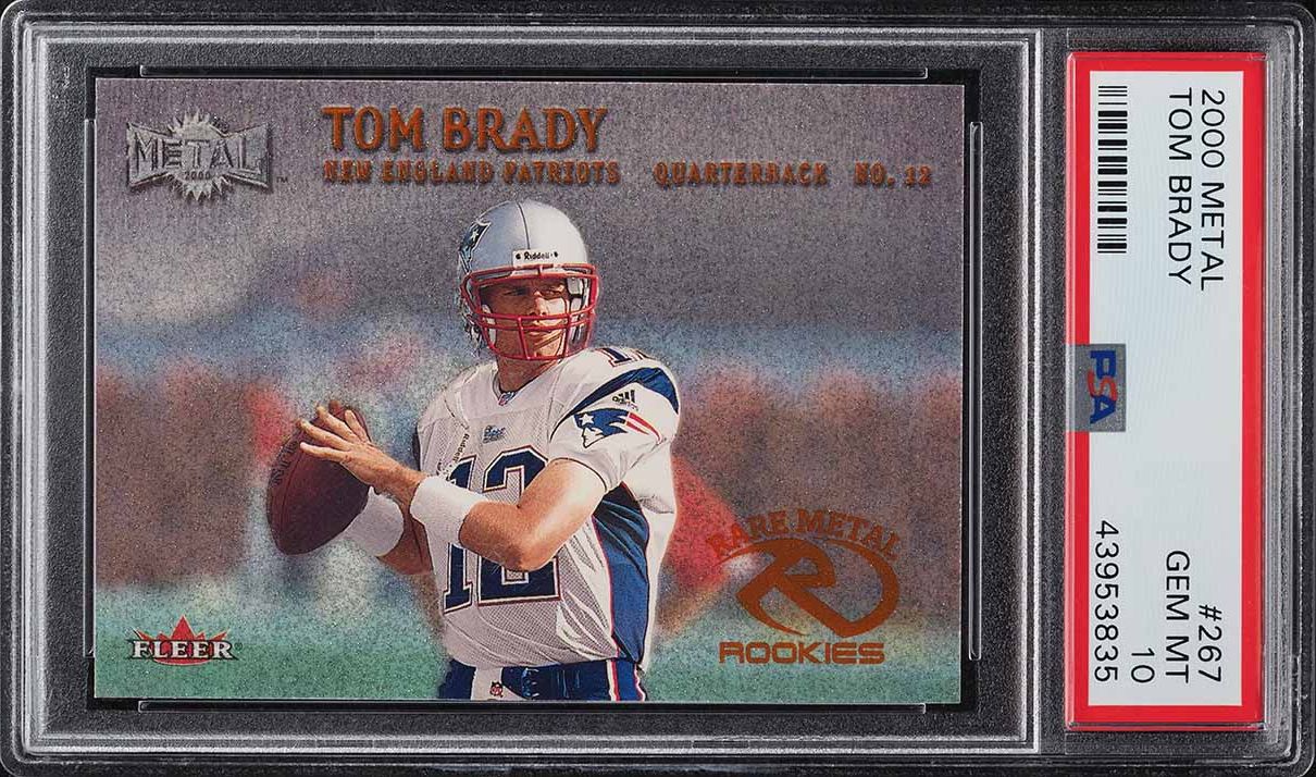 2000 Metal Football Tom Brady ROOKIE RC #267 PSA 10 GEM MINT