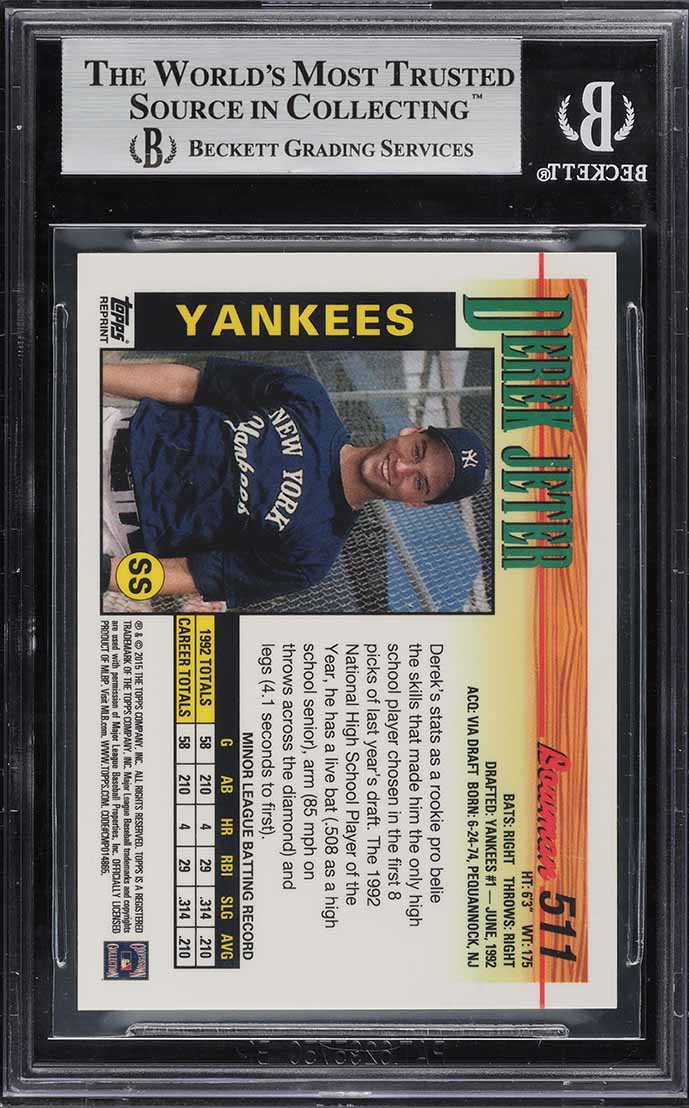 2015 Bowman Chrome Superfractor That Never Were Derek Jeter 1/1
