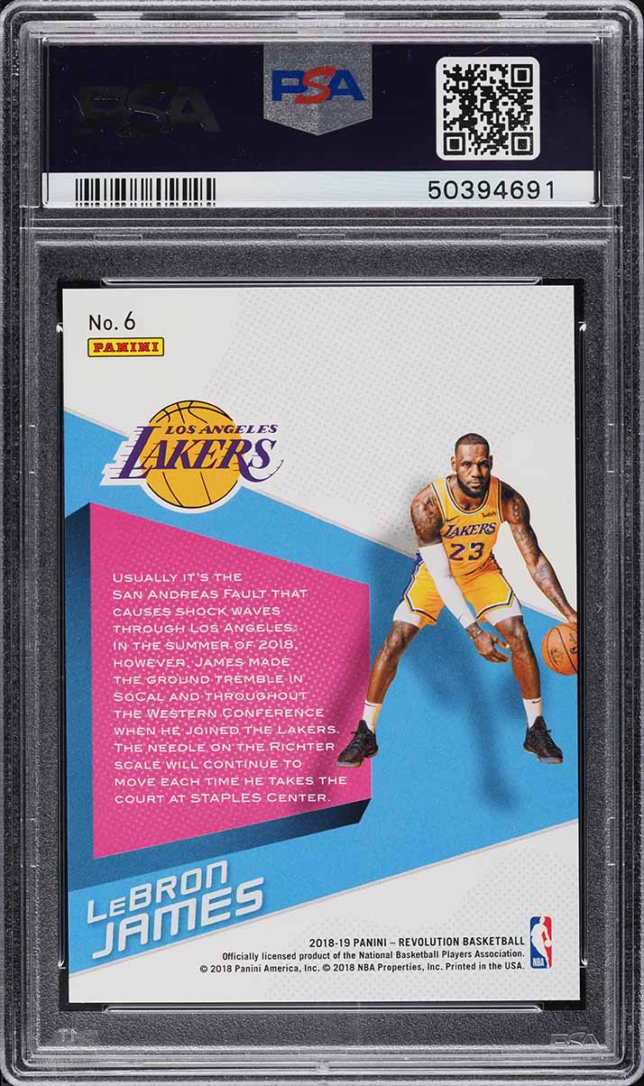 2018 Panini Revolution Shock Wave LeBron James #6 PSA 10 GEM MINT