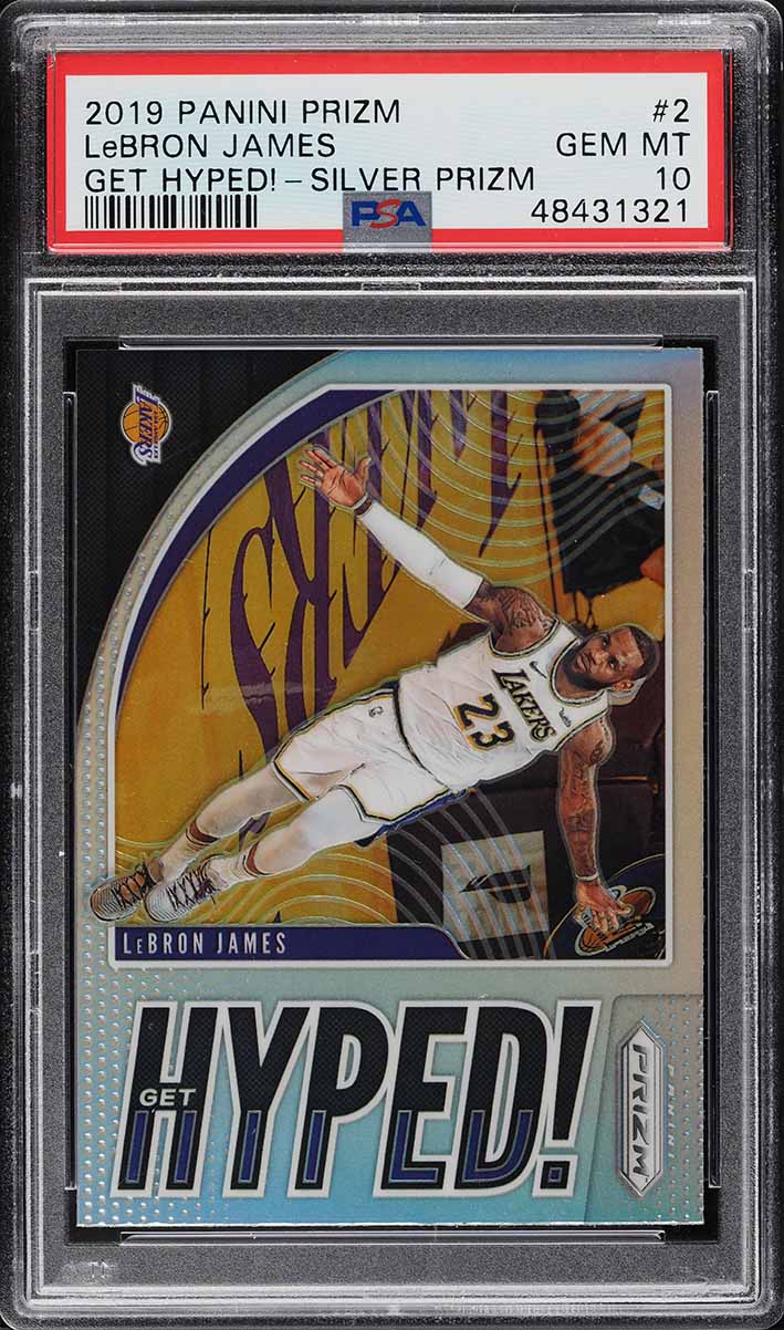 2019 Panini Prizm Get Hyped! Silver LeBron James #2 PSA 10 GEM MINT