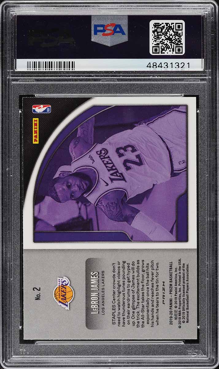 2019 Panini Prizm Get Hyped! Silver LeBron James #2 PSA 10 GEM MINT