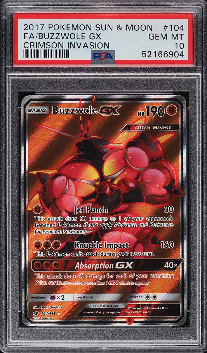 buzzwole gx pokemon card value (Secret) (115/111) [Sun & Moon: Crimson Invasion]  Plug Pokmon Pokmon TCG Buzzwole GX Crimson