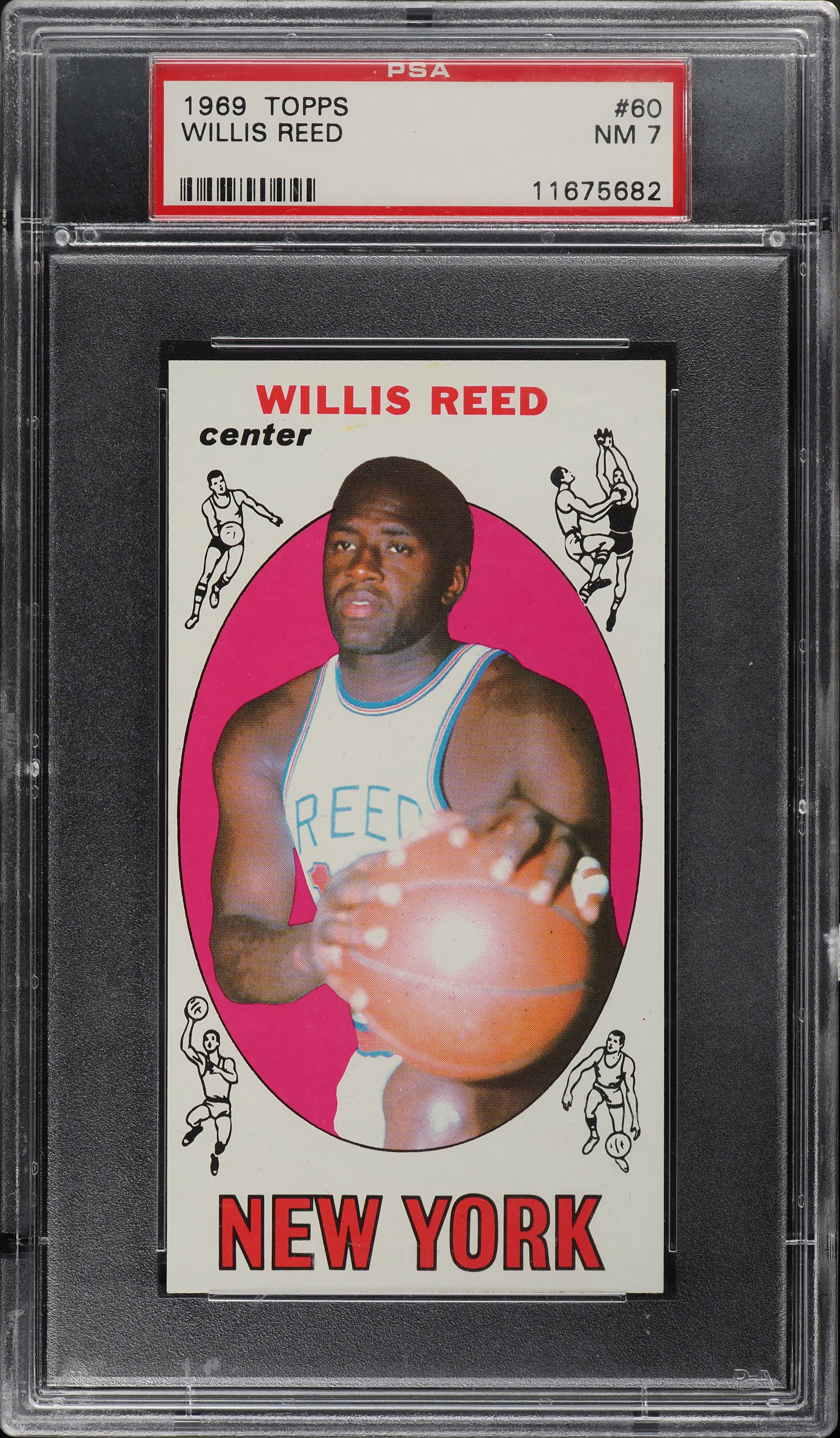 1969 Topps Basketball Willis Reed ROOKIE #60 PSA 7 NRMT on