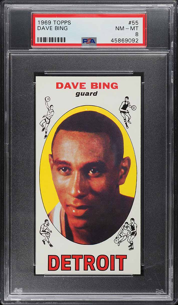 1969 Topps Basketball Dave Bing ROOKIE #55 PSA 8 NM-MT