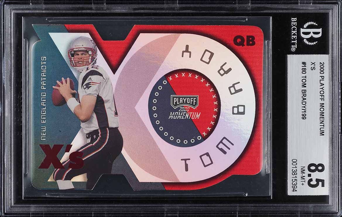 2000 Playoff Momentum X's Die-Cut Tom Brady ROOKIE /199 #180 BGS 8.5 NM-MT+