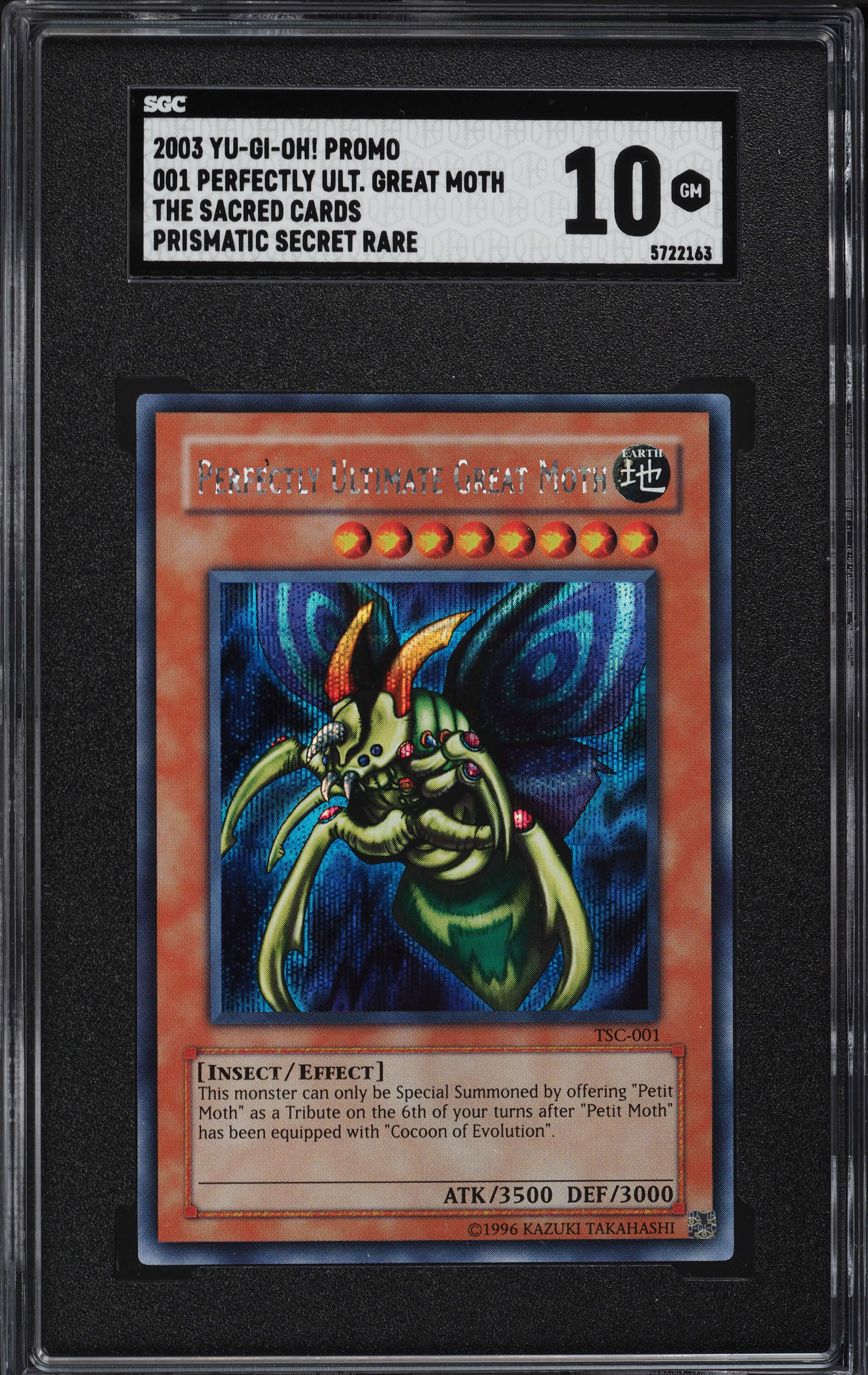 2003 Yu-Gi-Oh! The Sacred Cards Perfectly Ultimate Great Moth #TSC-001 SGC 10 on Fanatics Collect 2003 Yu-Gi-Oh! The Sacred Cards Perfectly Ultimate Great Moth #TSC-001 SGC 10 on Fanatics Collect