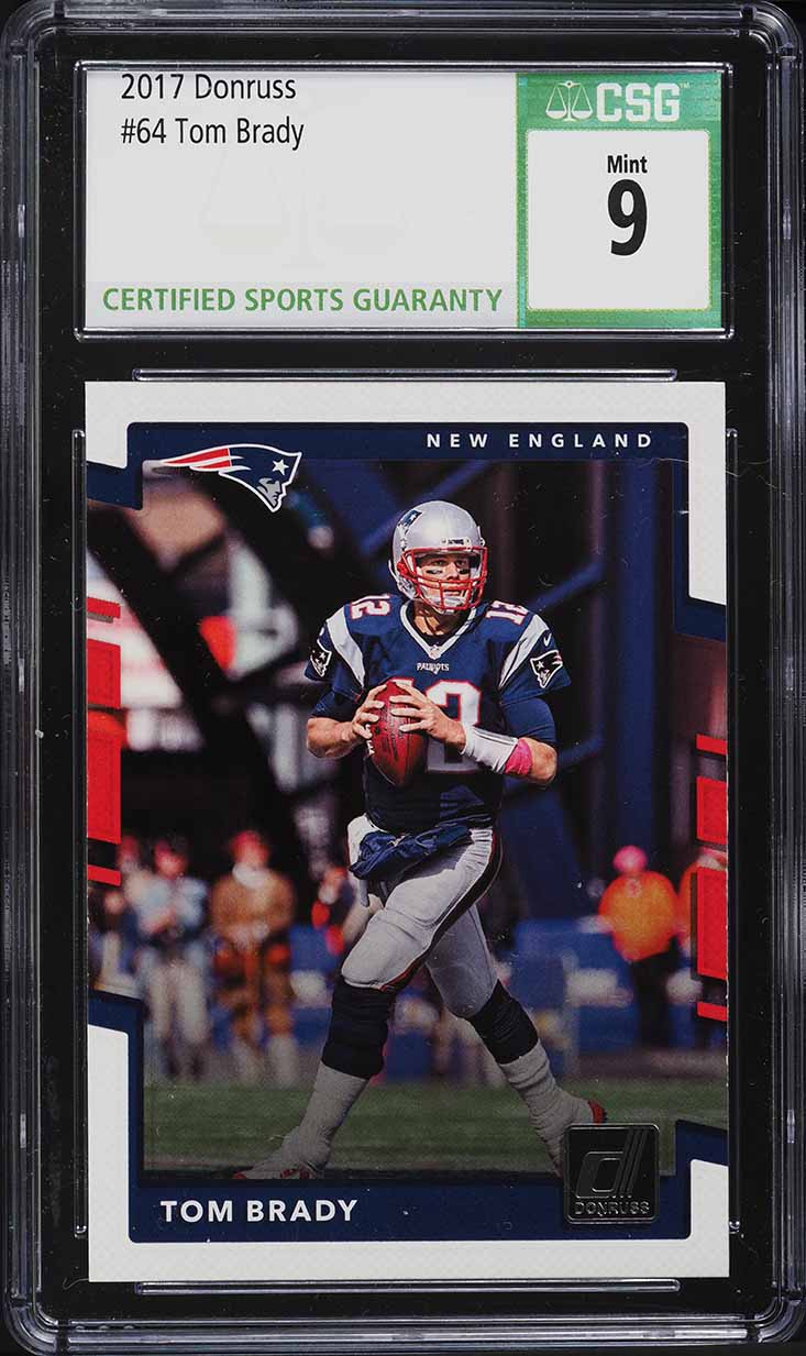 2017 Donruss Football Tom Brady #64 CSG 9 MINT