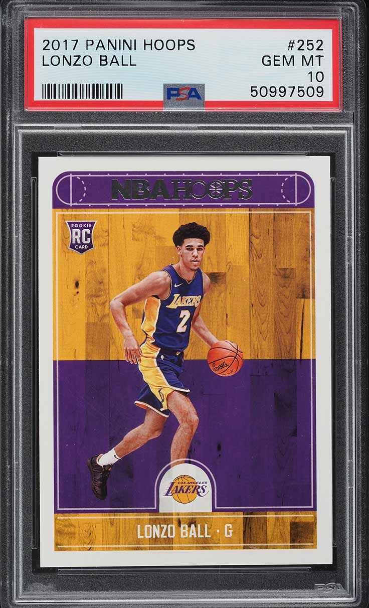 2017 Hoops Lonzo Ball ROOKIE #252 PSA 10 GEM MINT on Fanatics Collect