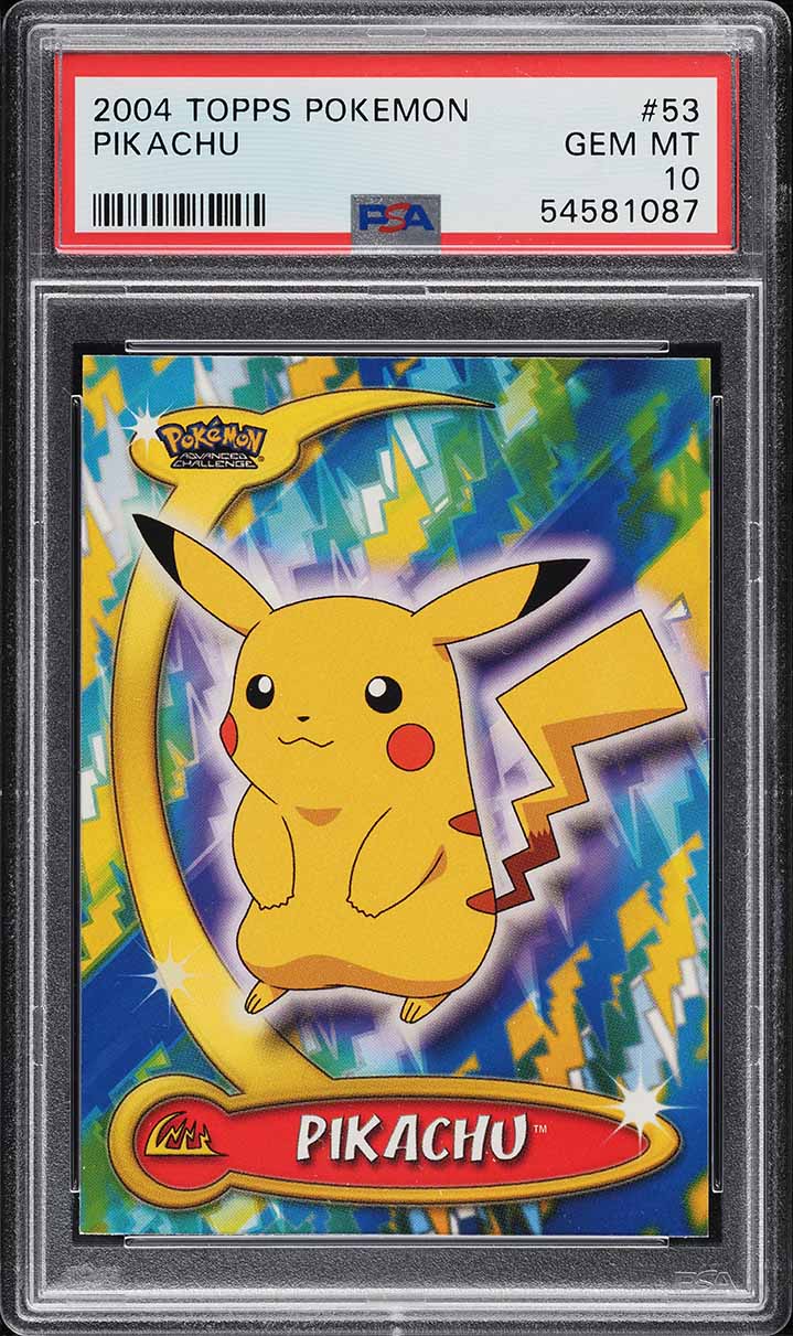 2004 Topps Pokemon Advanced Challenge Pikachu #53 PSA 10 GEM MINT