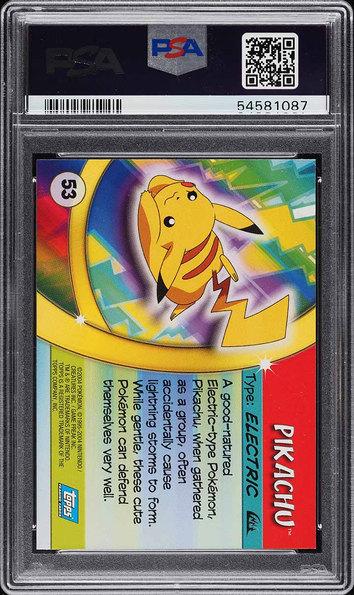 2004 Topps Pokemon Advanced Challenge Pikachu #53 PSA 10 GEM MINT