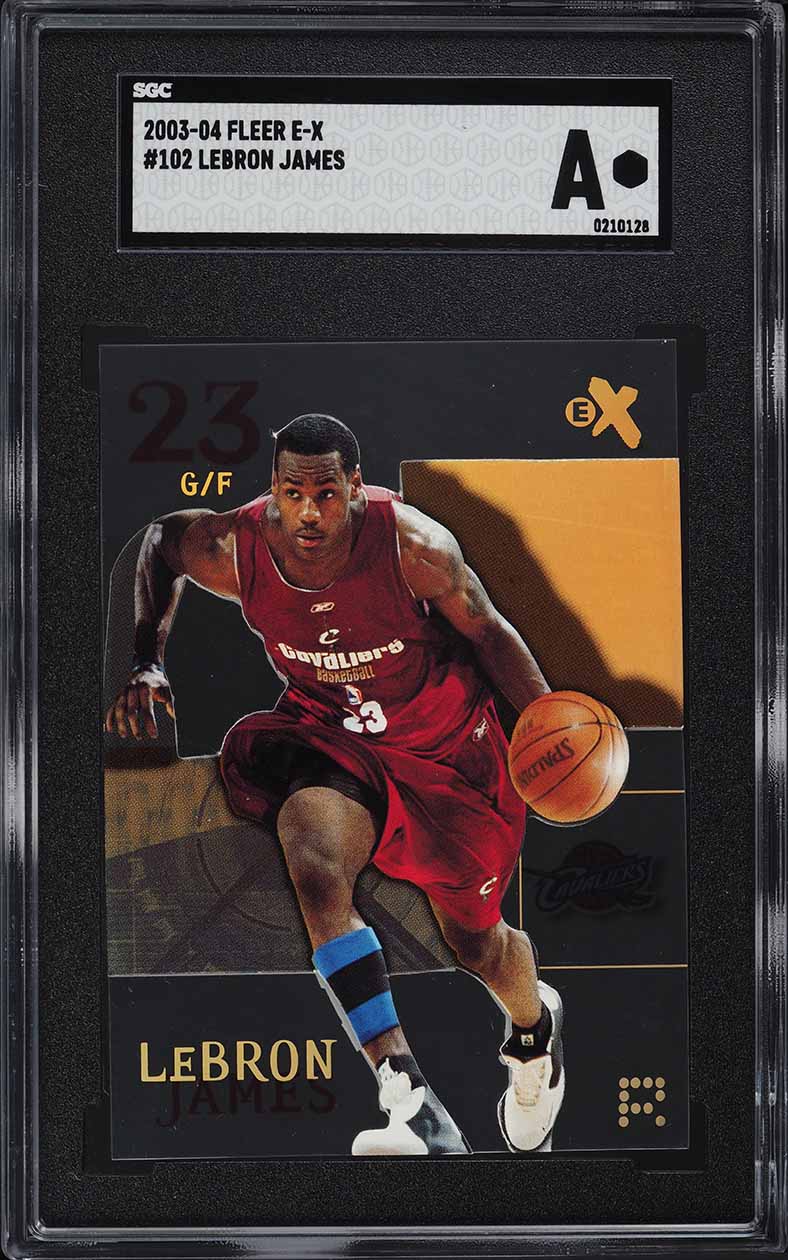 2003 Fleer E-X LeBron James ROOKIE #102 SGC AUTH