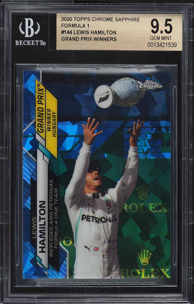 2020 Topps Chrome Formula 1 Sapphire Edition Lewis Hamilton #1 PSA