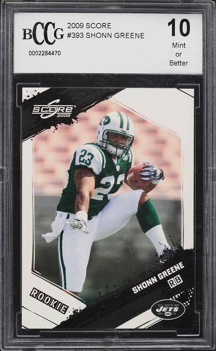 2009 Score Football Shonn Greene ROOKIE #393 BCCG 10