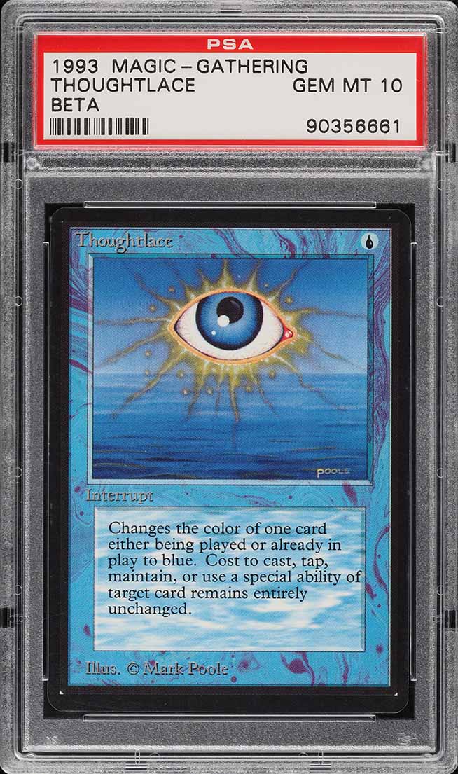 1993 Magic The Gathering MTG Beta Rare Thoughtlace PSA 10 GEM MINT
