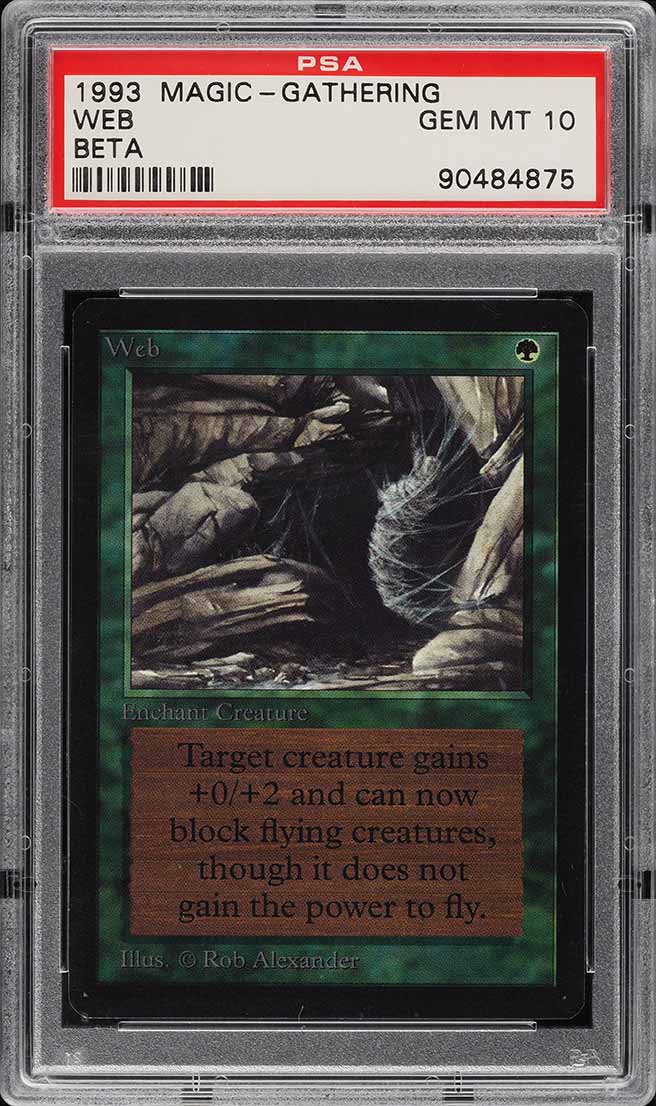 1993 Magic The Gathering MTG Beta Rare Web PSA 10 GEM MINT