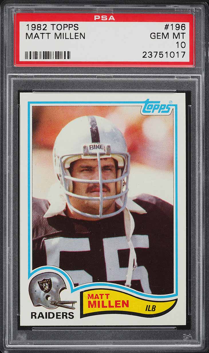 1982 Topps Football Matt Millen ROOKIE #196 PSA 10 GEM MINT