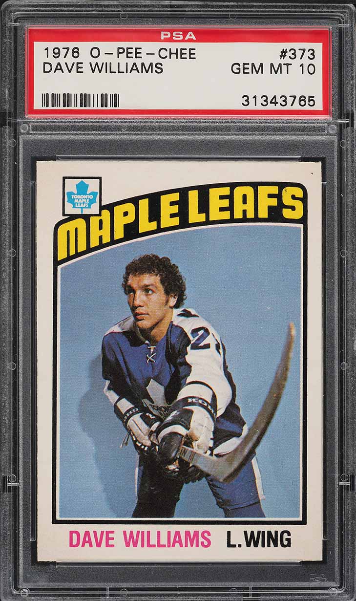 1976 O-Pee-Chee Hockey Dave Tiger Williams ROOKIE #373 PSA 10 GEM MINT
