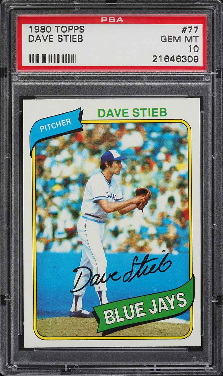 1980 Topps Dave Stieb ROOKIE #77 PSA 10 GEM MINT