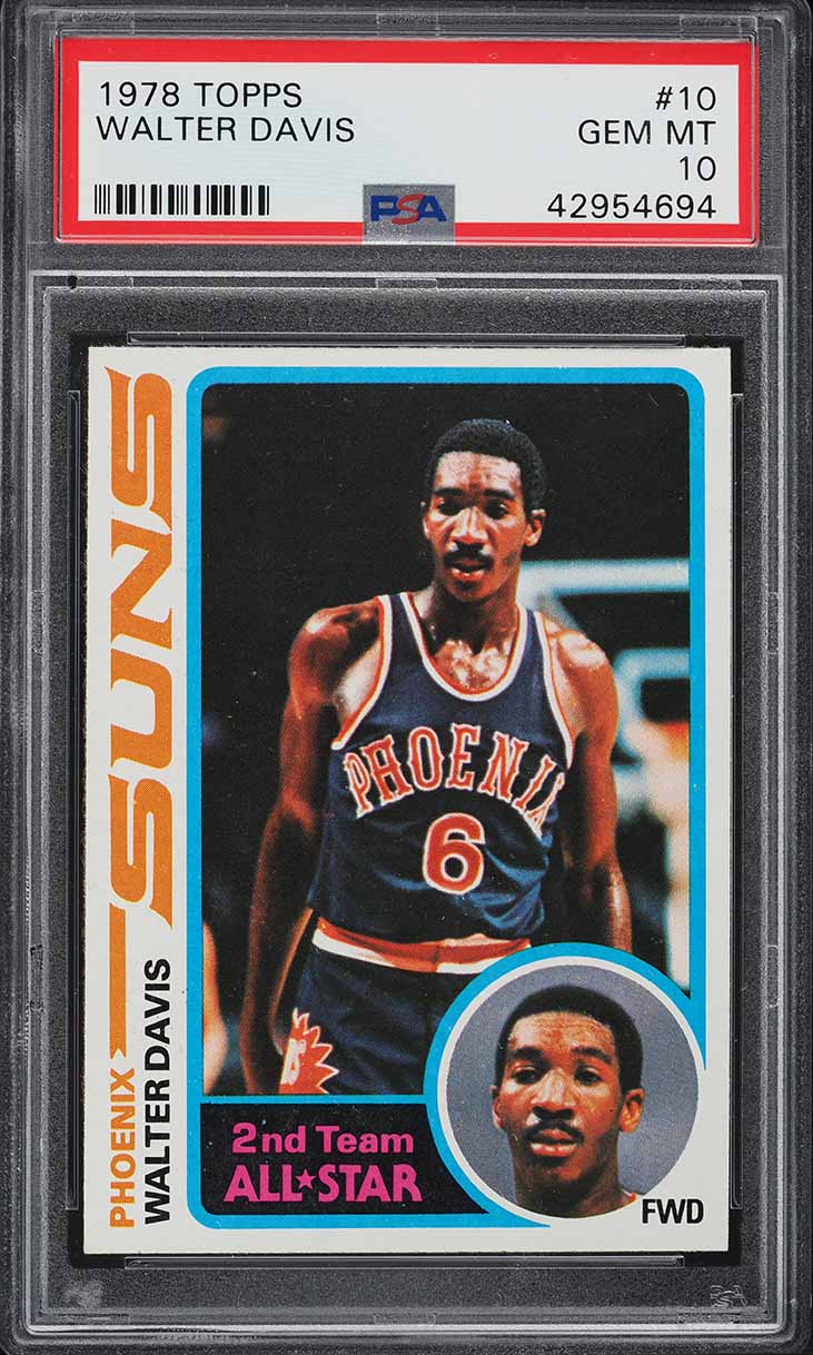 1978 Topps Basketball Walter Davis ROOKIE #10 PSA 10 GEM MINT