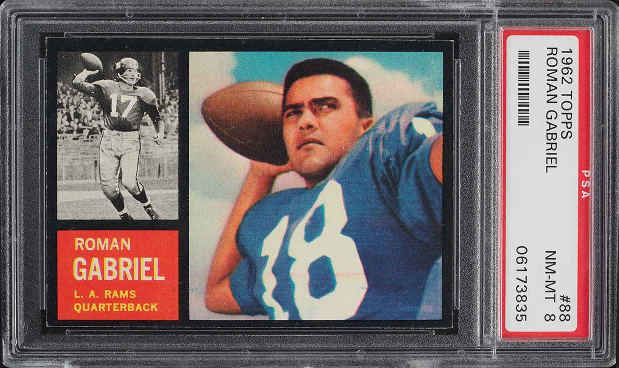 1962 Topps Football Roman Gabriel SP ROOKIE #88 PSA 8 NM-MT