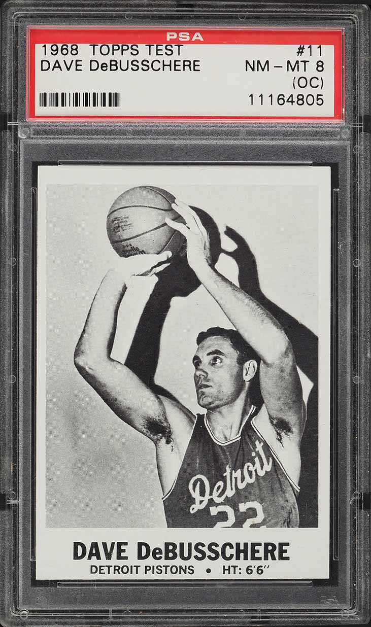 1968 Topps Test Basketball Dave DeBusschere ROOKIE #11 PSA 8(oc) NM-MT
