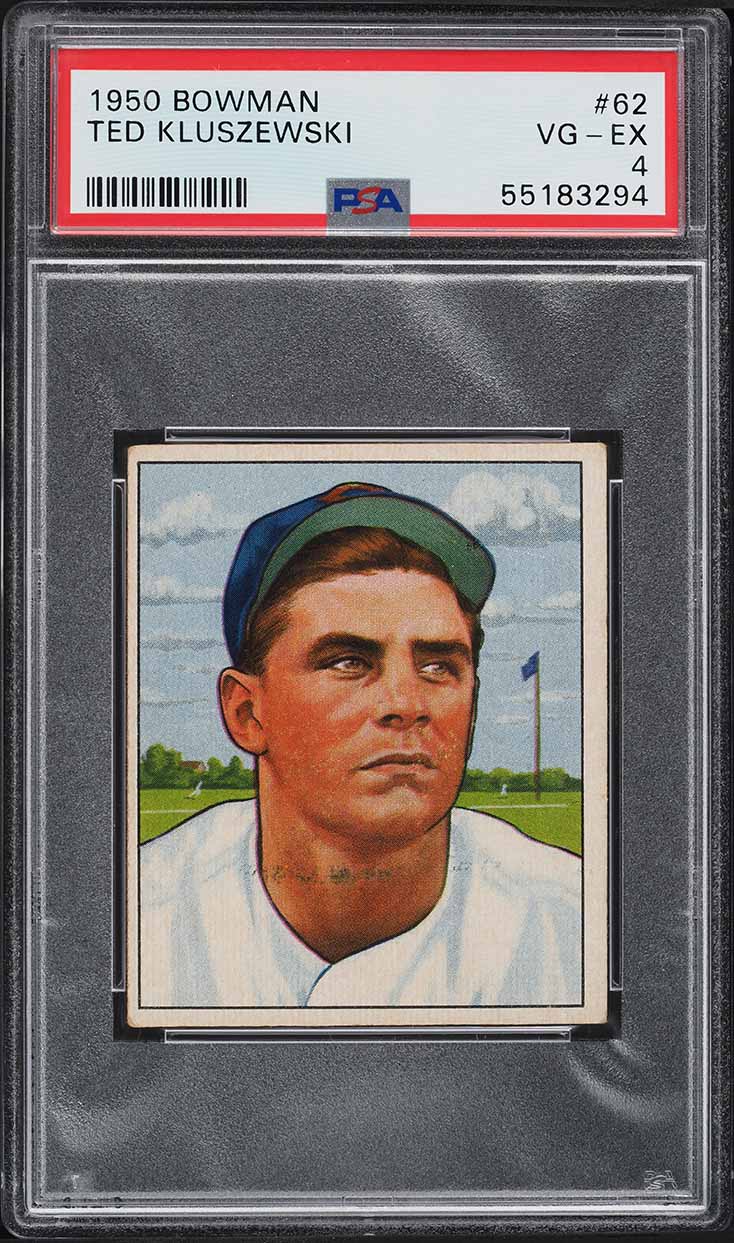 1950 Bowman Ted Kluszewski #62 PSA 4 VGEX