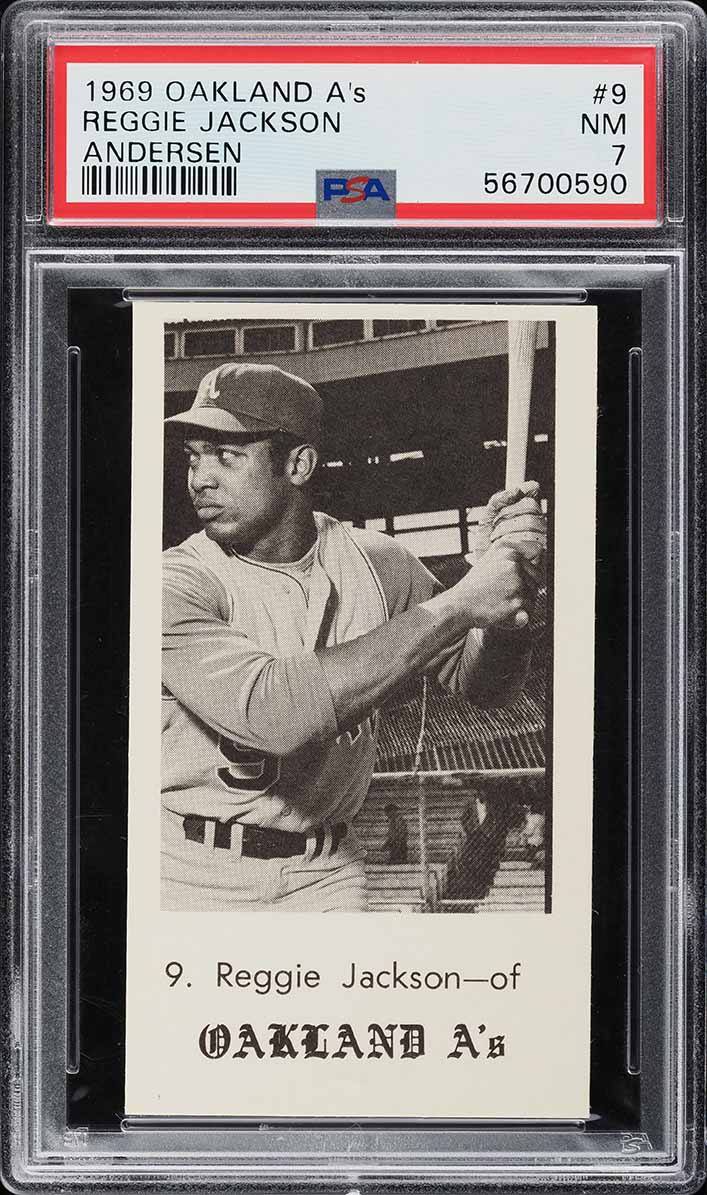 1969 Oakland A's Andersen Reggie Jackson ROOKIE #9 PSA 7 NRMT