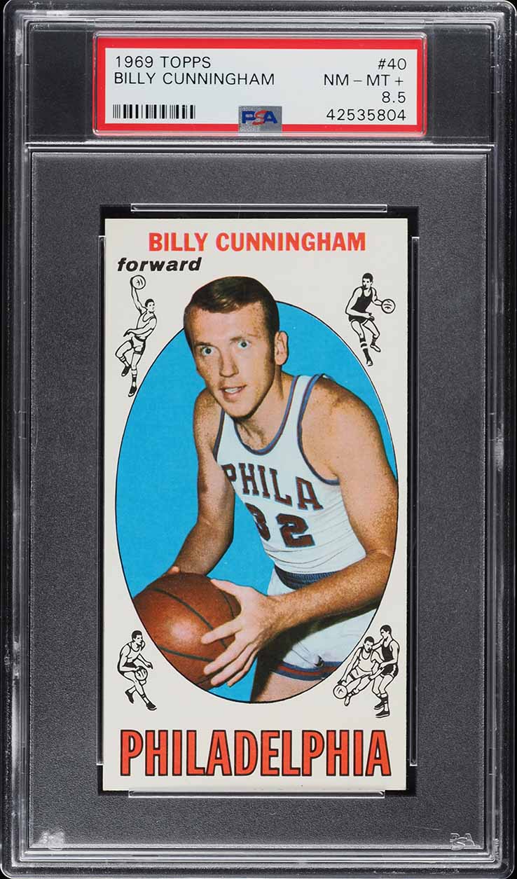 1969 Topps Basketball Billy Cunningham ROOKIE #40 PSA 8.5 NM-MT+