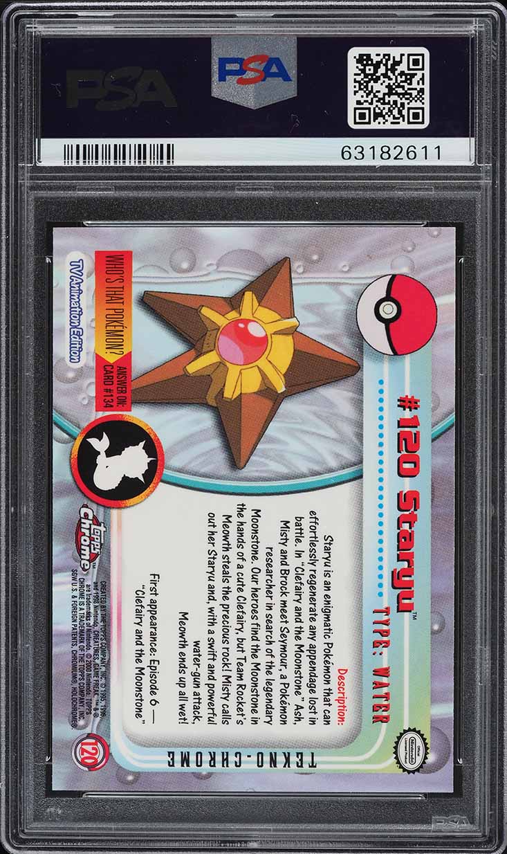 2000 Pokemon Topps Chrome Series 2 Tekno Staryu #120 PSA 10 GEM MINT