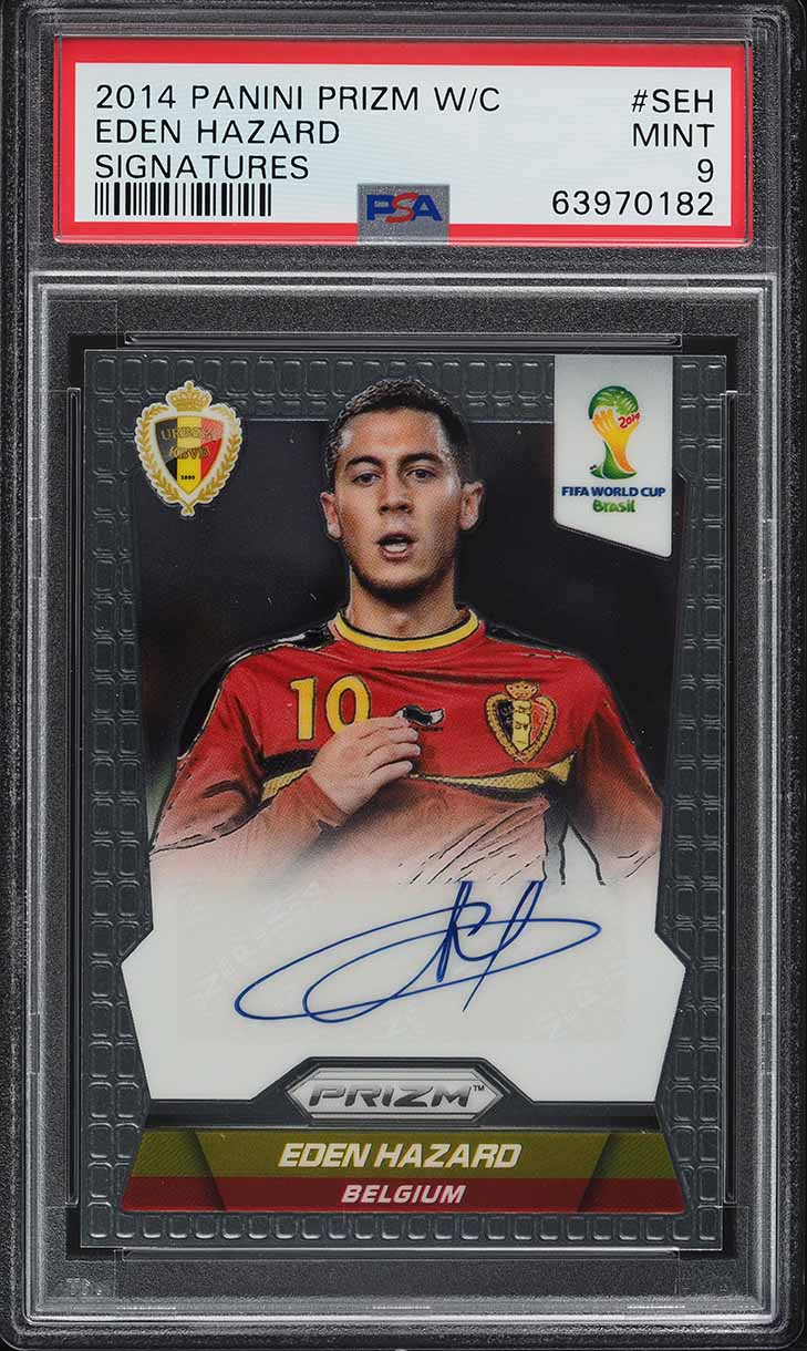 Eden Hazard PSA 0 Panini GEM Prizm UEFA Mosaic Belgium 1 2 | MINT MT 3