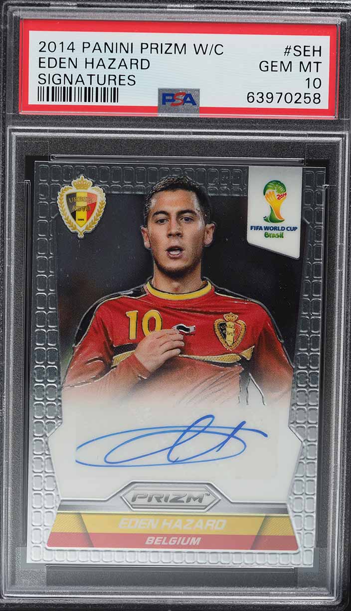 2014 Panini Prizm World Cup Signatures Eden Hazard AUTO #SEH PSA