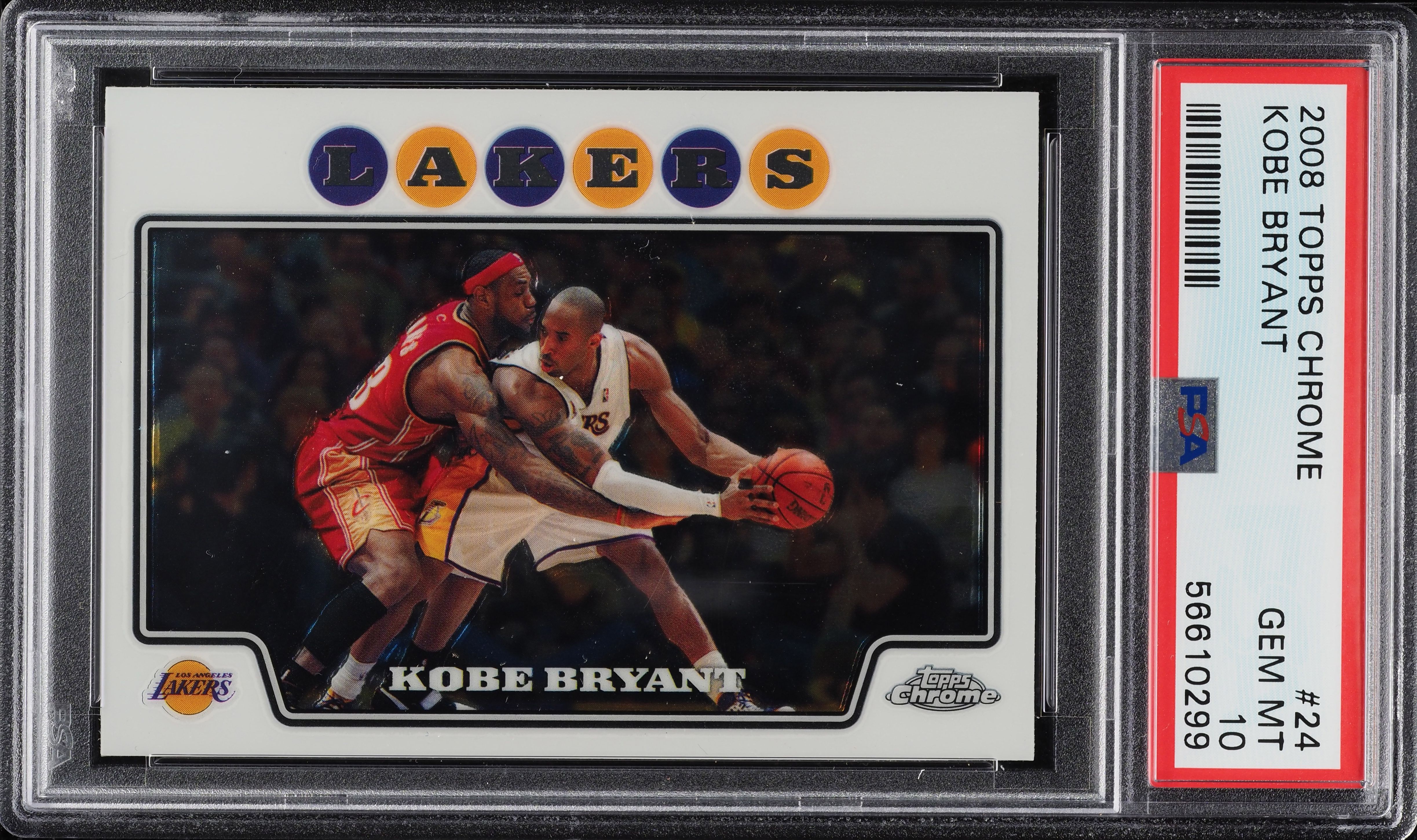 2008 Topps Chrome Kobe Bryant w/ LeBron James #24 PSA 10 GEM MINT