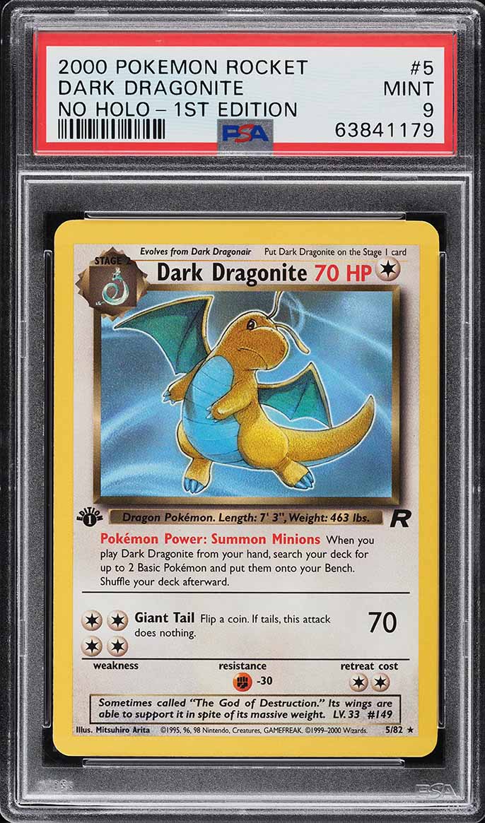 2004 Pokemon Japanese Silver Deck Kit Dark Dragonite #13 PSA 9