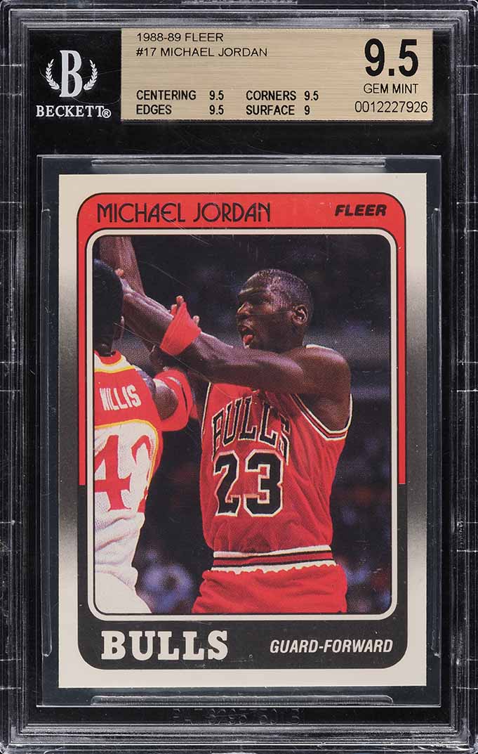 1988 Fleer Basketball Michael Jordan #17 BGS 9.5 GEM MINT