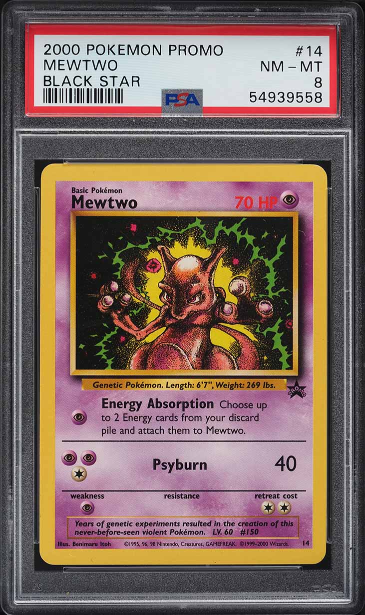 2000 Pokemon Movie Black Star Promo Mewtwo #14 CGC 9.5 MINT+ on