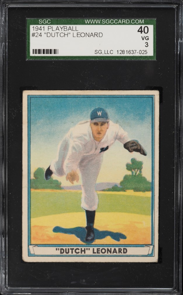 1941 Play Ball Dutch Leonard #24 SGC 3 VG