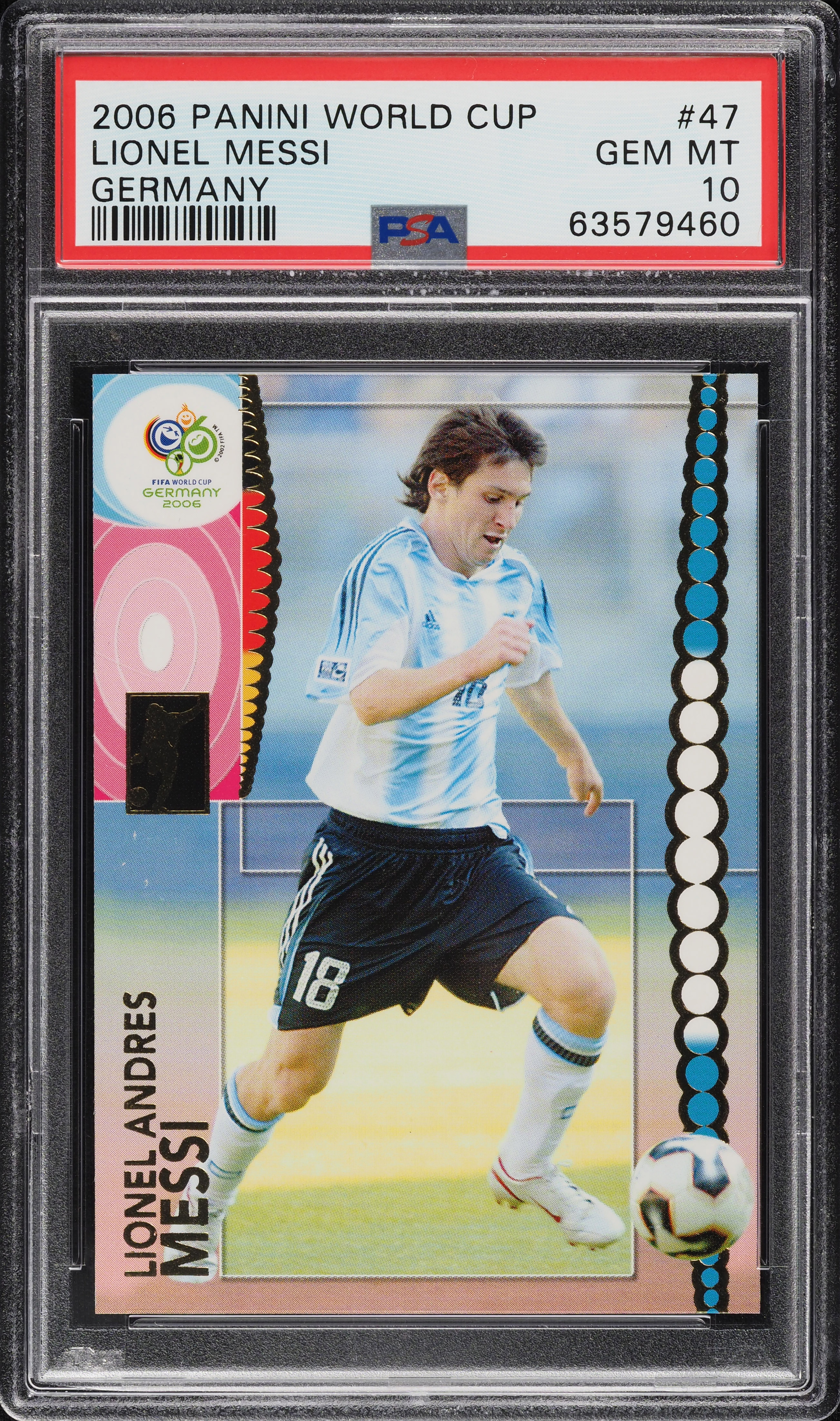 2006 Panini World Cup Germany Lionel Messi #47 PSA 10 GEM MINT on