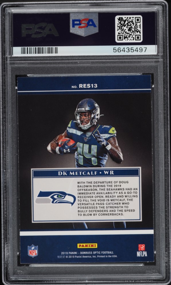 2019 Donruss Optic Elite Series DK Metcalf ROOKIE #13 PSA 9 MINT