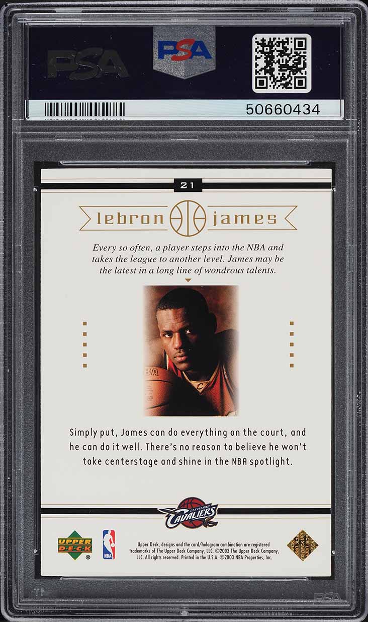 2003 Upper Deck Box Set LeBron James ROOKIE #21 PSA 8 NM-MT