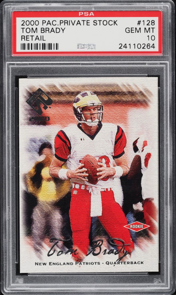 2000 Pacific Private Stock Retail Tom Brady ROOKIE /650 #128 PSA 10 GEM MINT
