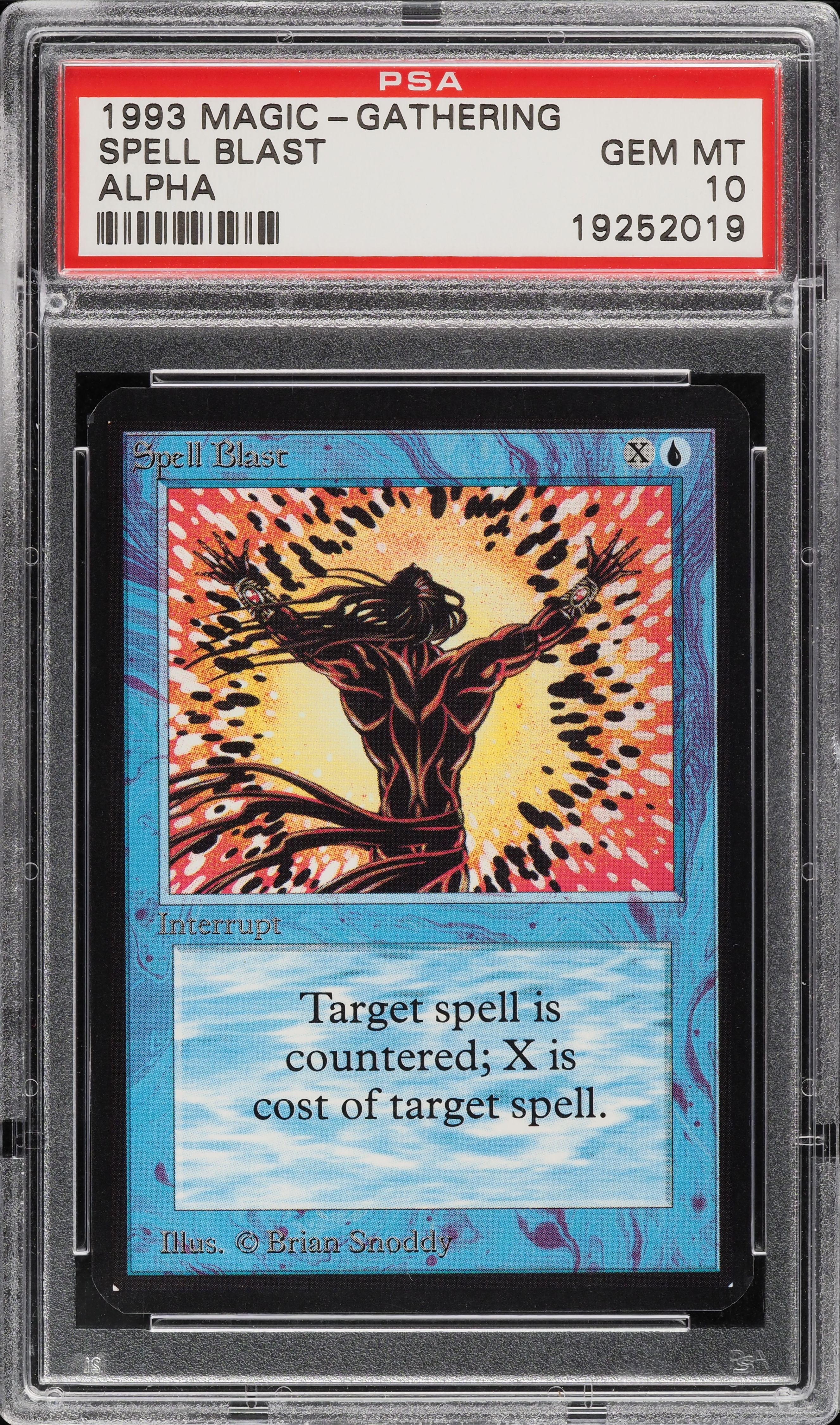 1993 Magic The Gathering MTG Alpha Spell Blast PSA 10 GEM MINT on