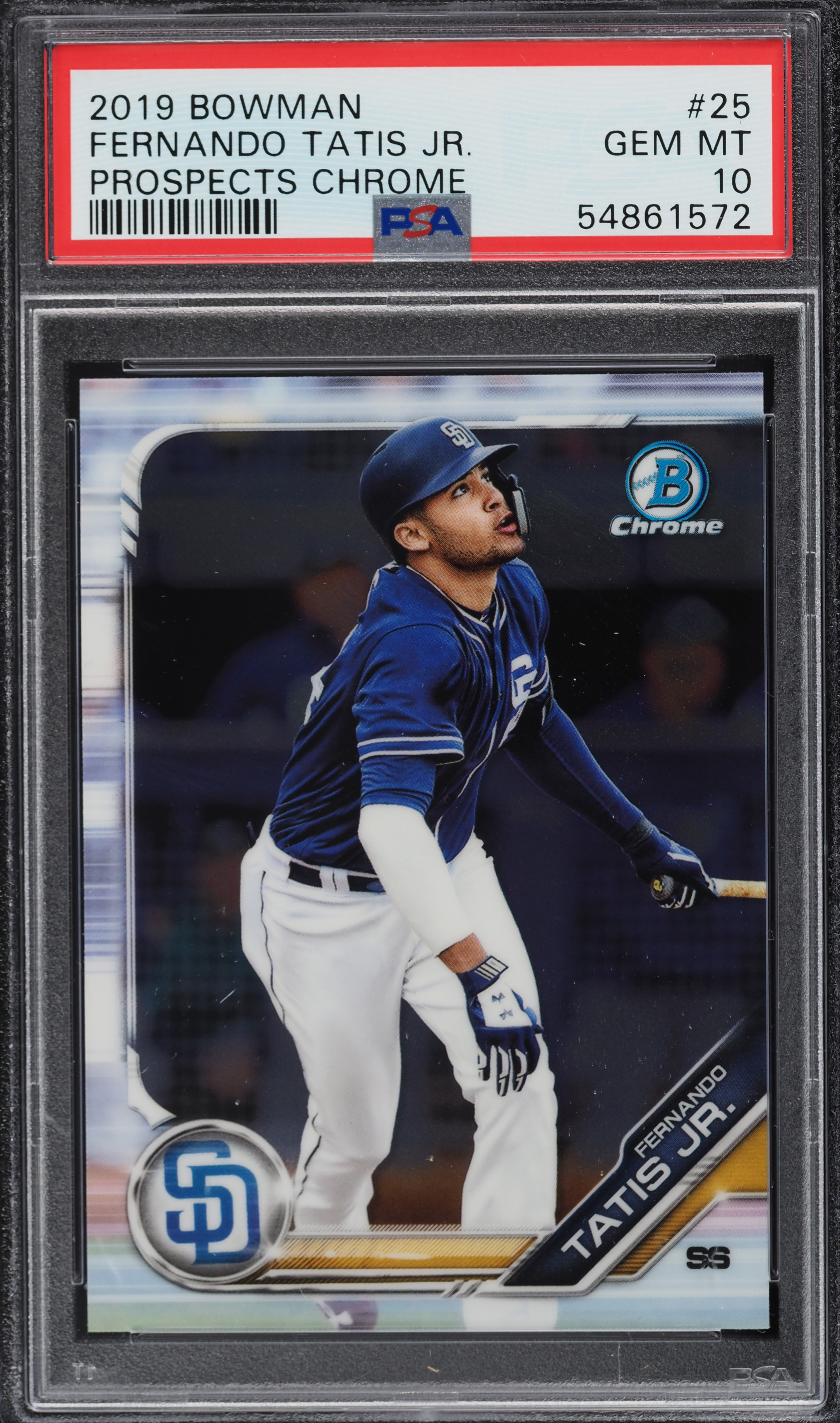 2019 Bowman Chrome Prospects Fernando Tatis Jr. ROOKIE #25 PSA 10