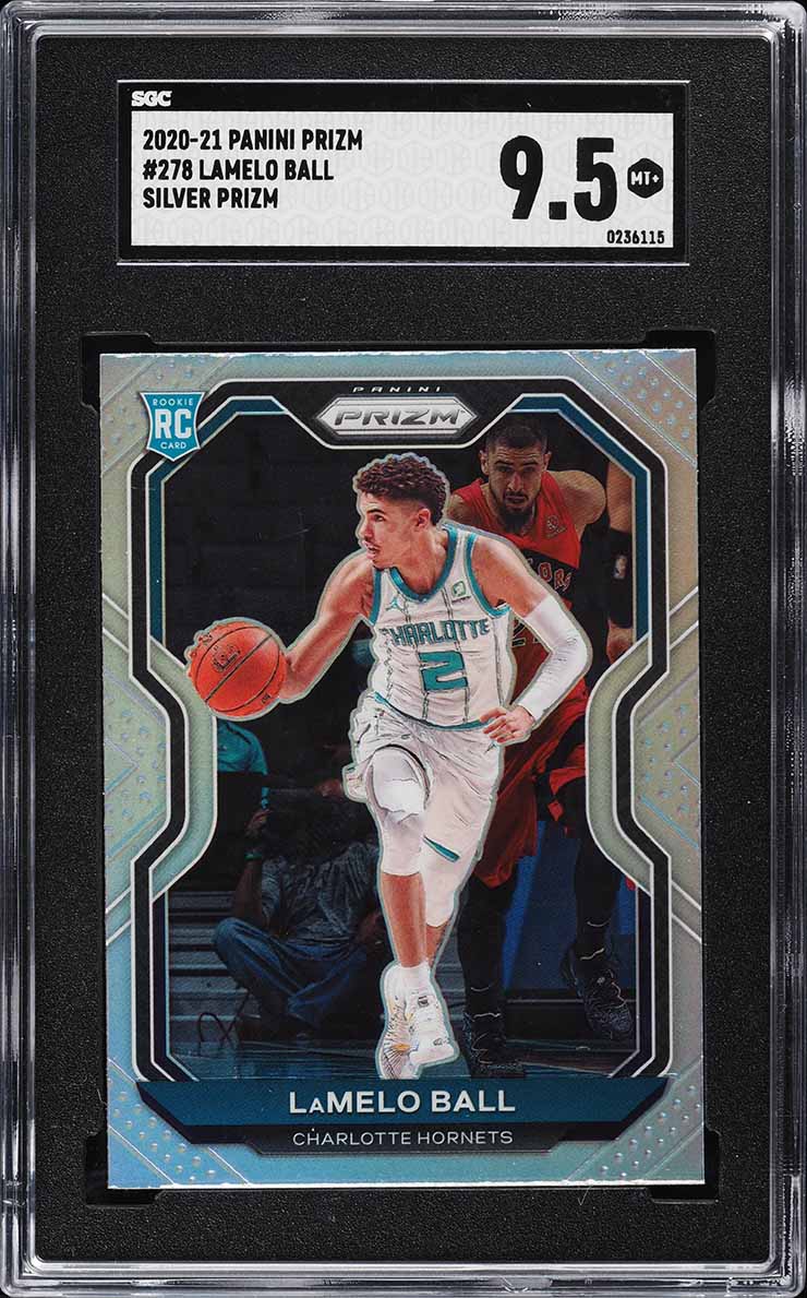 2020 Panini Prizm Silver LaMelo Ball ROOKIE #278 SGC 9.5 MINT+ on