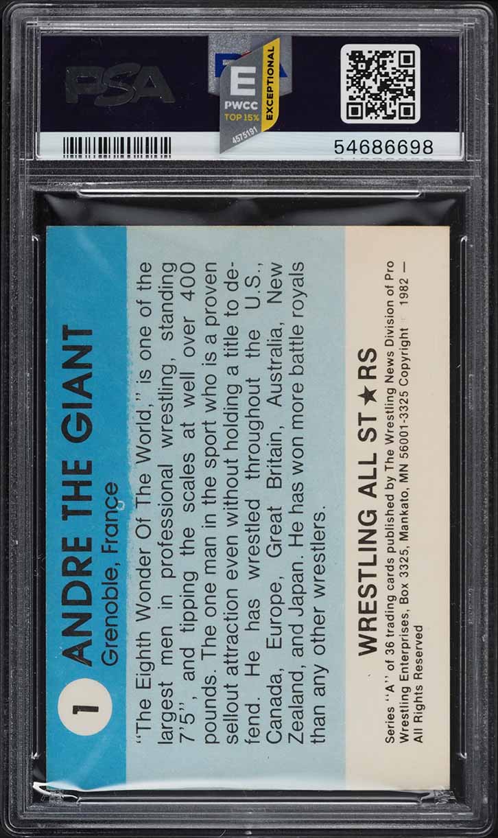 1982 Wrestling All-Stars Series A Andre The Giant #1 PSA 2 GD